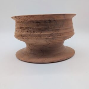Vintage Handcrafted Wooden Pedestal Bowl Shane Zimmerman Lathe Created